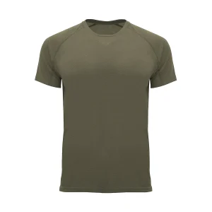 Дишаща спортна тениска милитари отпред с тактически зелен дизайн и ергономична кройка